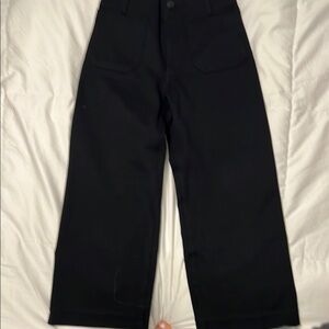 Black Casual Straight-Leg Bottoms